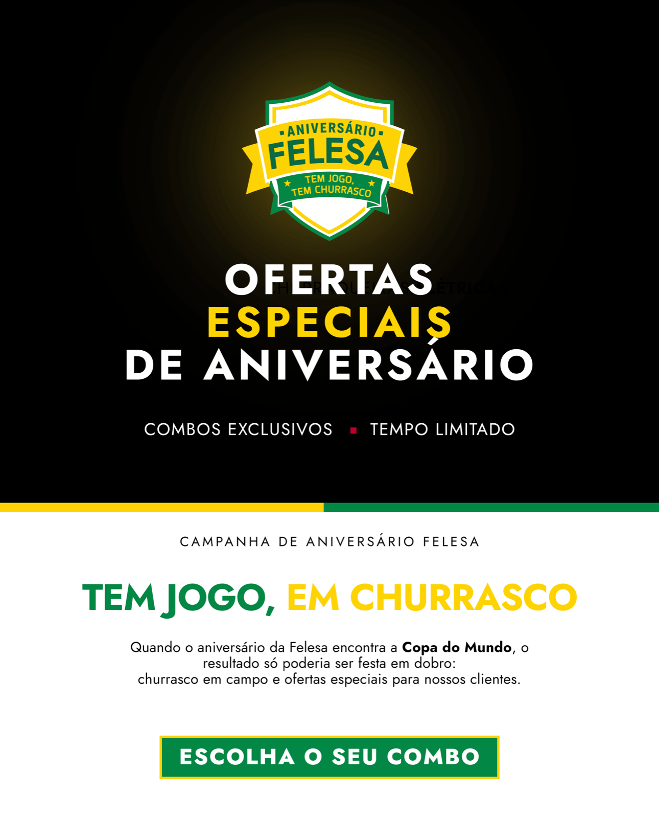Ofertas especiais de aniversário Felesa